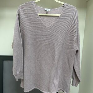 Ella Moss Pink V-Neck Sweater. Size XL.